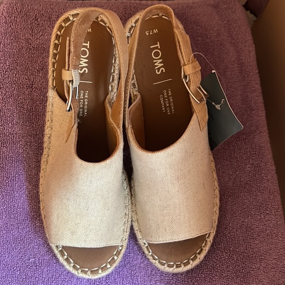 Toms Monica Wedges NEW size 7.5 - Picture 4 of 6